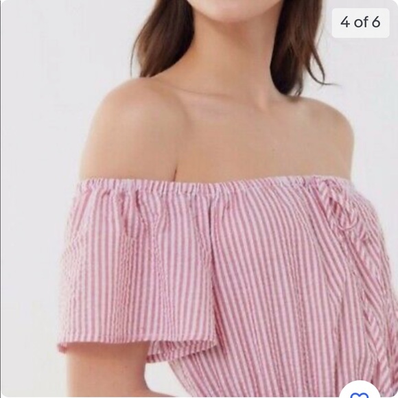 Urban Outfitters seersucker striped colour block midi dress - Picture 5 of 11